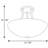 Carilynn 2-Light Brushed Nickel Semi-Flush Mount Convertible Light with Etched Glass Shade-1428195027