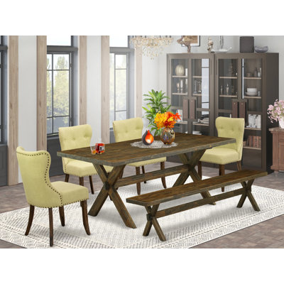 6 - Person Acacia Solid Wood Dining Set by Red Barrel Studio
