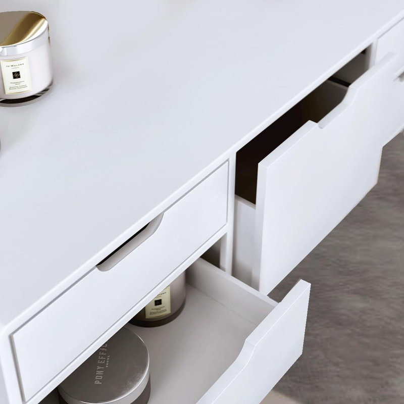 Lulette Dressing Table, White/Black