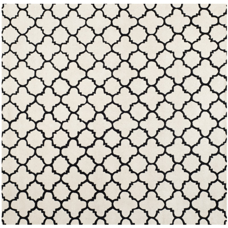 Carolene Hand Tufted Wool Geometric Rug, Square 8'9"