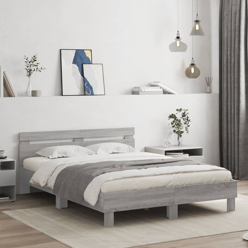 Ninabelle Bed, Grey Sonoma, King ( 150 x 200 cm)
