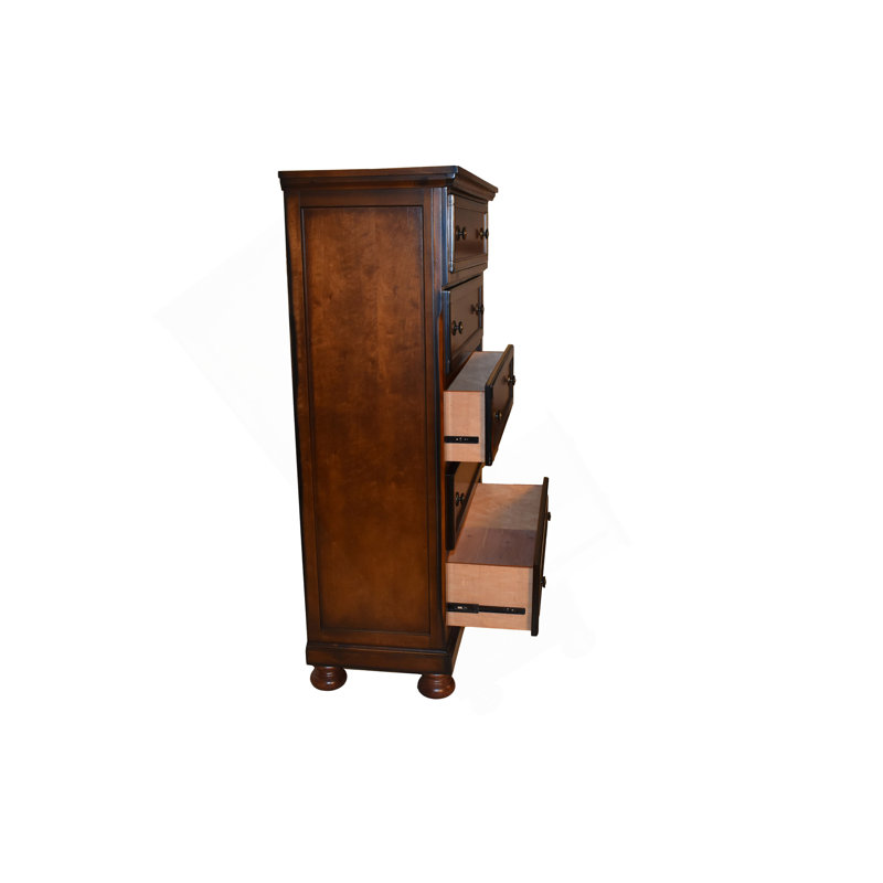 Commode en bois de couleur noyer foncé
