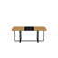 Ensemble de salle à manger 9 pièces 9 pièces pour 8 chaises de table en grain de bois bicolore et 8 chaises en similicuir blanc-520310213