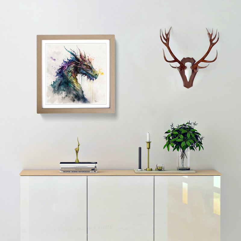 Single Picture Frame Print on Wood, Oak