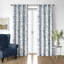 Tinsley Blue Cotton Grommet Top Drapery Panel Set of 2-1837701963