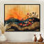 Fleurs orange orange, champ de fleurs I - art mural floral-264609358-23203818-264609715