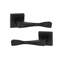 5 Pairs Straight Astrid Premium Design Door Handles on Square Rose in Matt Black Finish