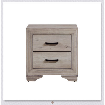 Contemporary Solid Wood Nightstand with Drawer, Finish for Modern Bedroom Storage and Decor