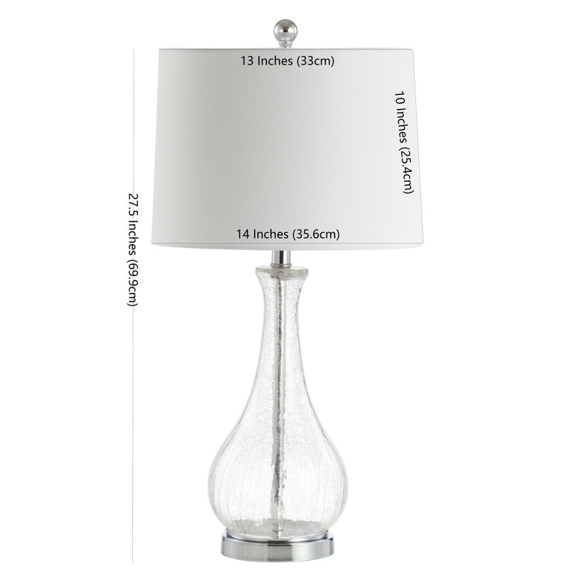 Lodewyk Table Lamp, Clear Crackle