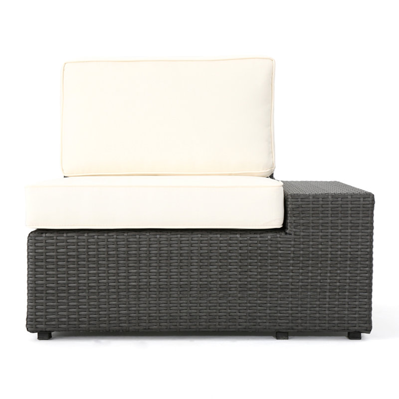 Santa Cruz Arm Chairs (L & R), White Cushion/Gray Frame