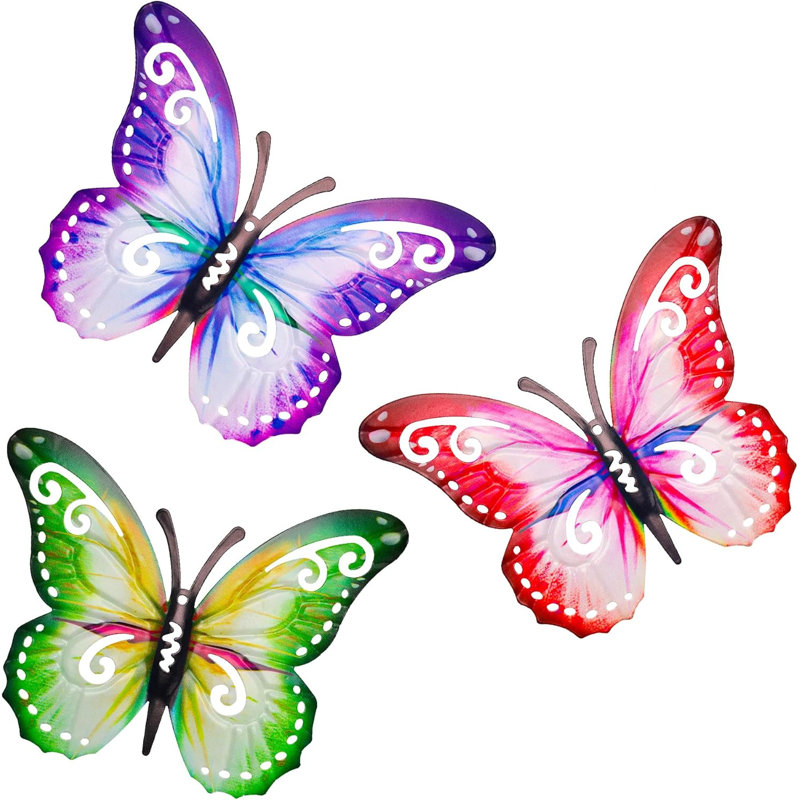 Metal Wall Decor, Green/Purple/Red