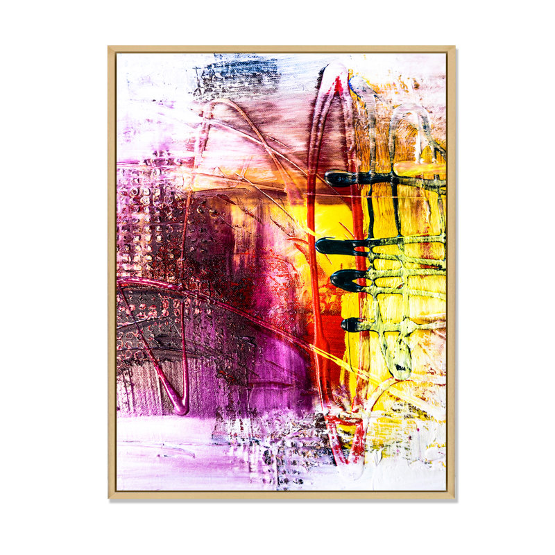 Modern Energetic Color Dance VI - Art sur toile moderne et contemporain, H 12 po x l 8 po x P 1 po