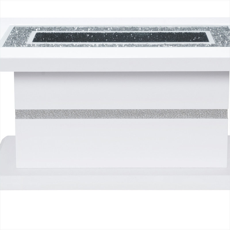  Monaco White Glitter Coffee Table
