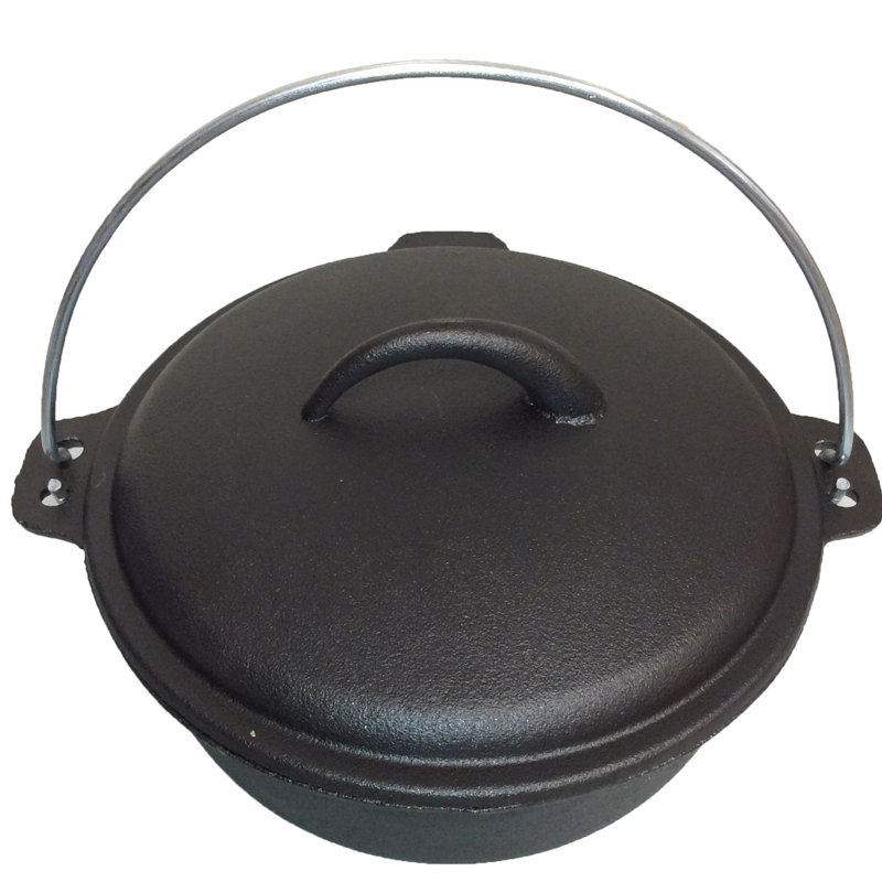 Cocotte ronde en fonte Cuisiland, 4,5 pte, Noir