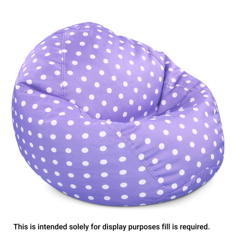 JUNIOR LAVENDER WHITE POLKA DOT BEAN BAG