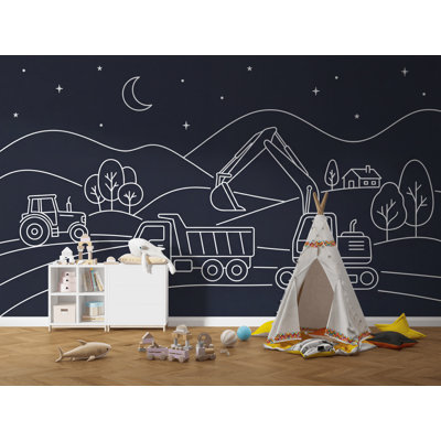 Papier peint paysage de nuit
