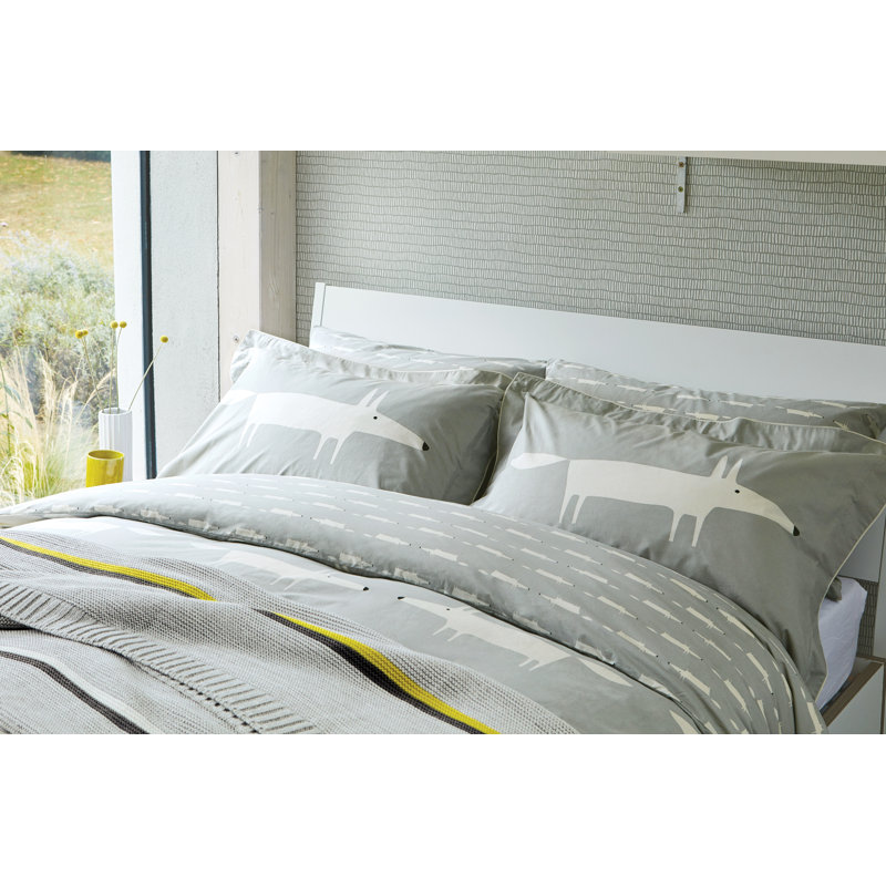 Mr Fox 180 Thread Count No Pattern and Not Solid Color Pillowcase, Silver