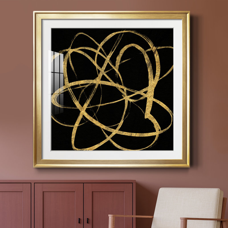 Tapisserie carlin - peinture encadrée, Encadrement doré, H 30,5 po x l 30,5 po x P 1,5 po