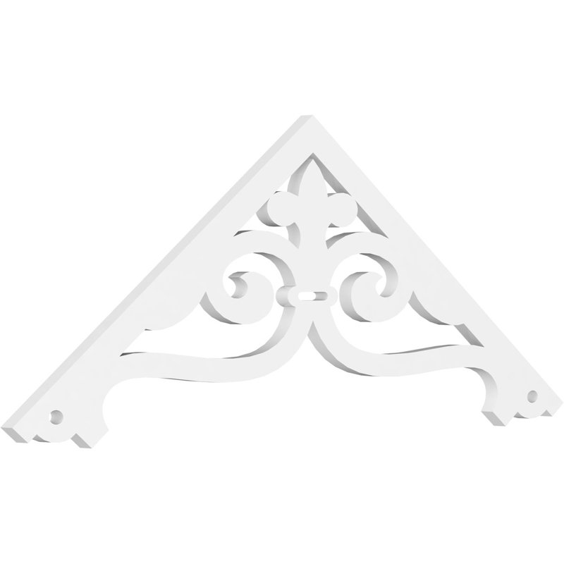 Pignon en PVC de qualité architecturale Finley, H 18 po x l 48 po x P 1 po, 9 / 12