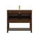 36" Walnut Single Sink Bathroom Vanity with Solid Surface Composite Top