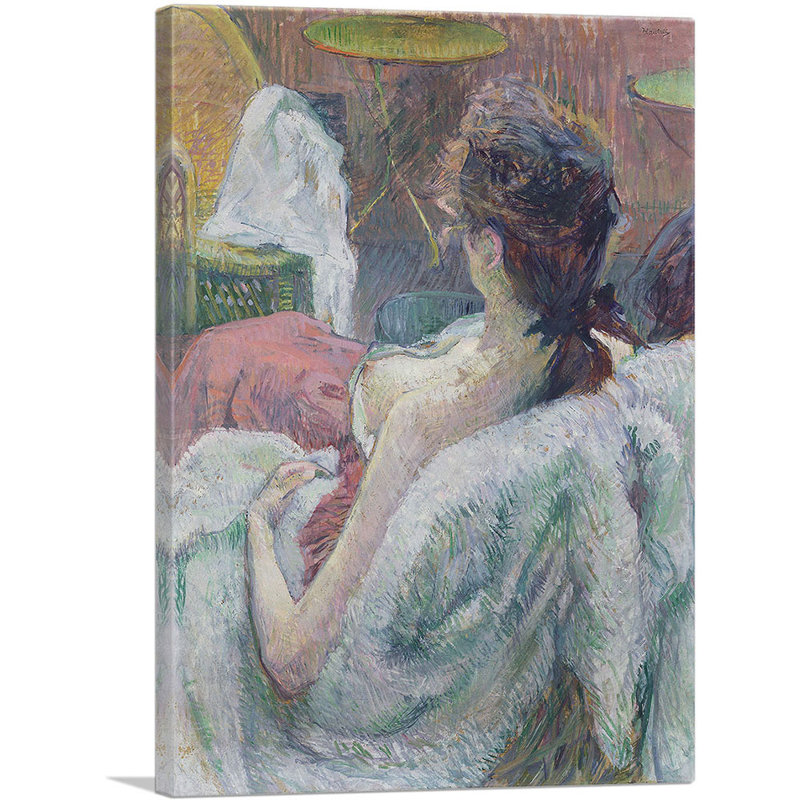 «The Model Resting 1889» par Henri De Toulouse-Lautrec - reproduction d'art sur toile tendue, H 26 po x l 18 po x P 0,75 po