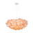 Transitional 1-Light White And Orange Acrylic LED Cloud Chandelier-1288456737