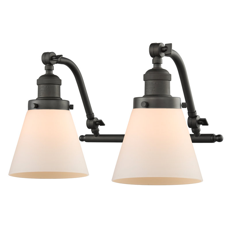 # N / A, Bronze frotté à l'huile, Boîtier blanc mat, Ampoule DEL rétro à intensité réglable de 3 W