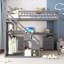 Lit mezzanine avec deux commodes-348128751-348128748