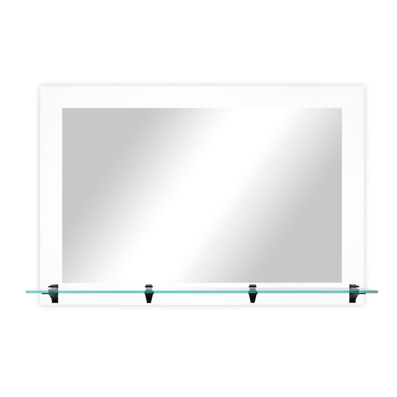 Takiah Flat Wall Mirror, 32.50" x 48", White
