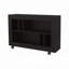 Console en mélamine avec rangement ouvert Wengue