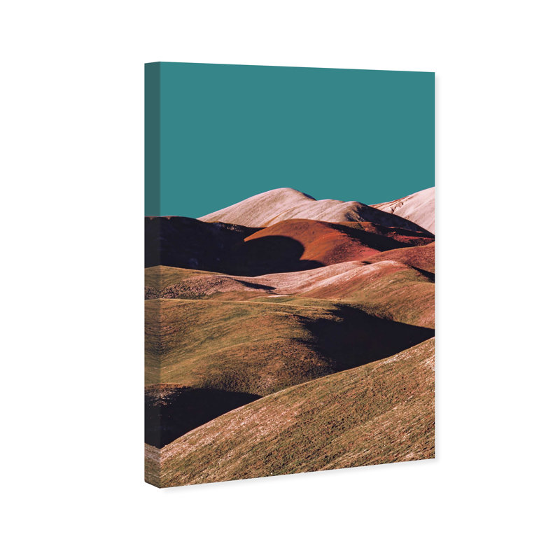 Mountains Over Turquoise Sky Print by Oliver Gal, 10"H x 15"W, Gallery Wrapped
