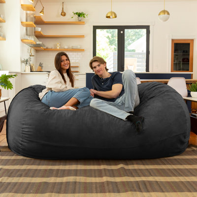 7 Foot Giant Bean Bag Sofa by Hokku Designs