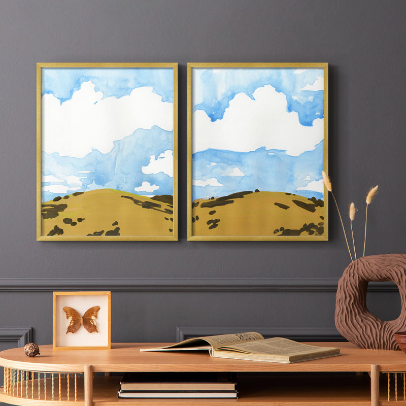 «Summer Knoll I», reproduction encadrée de qualité supérieure - prête à être accrochée - aucun clou requis - aucun clou requis