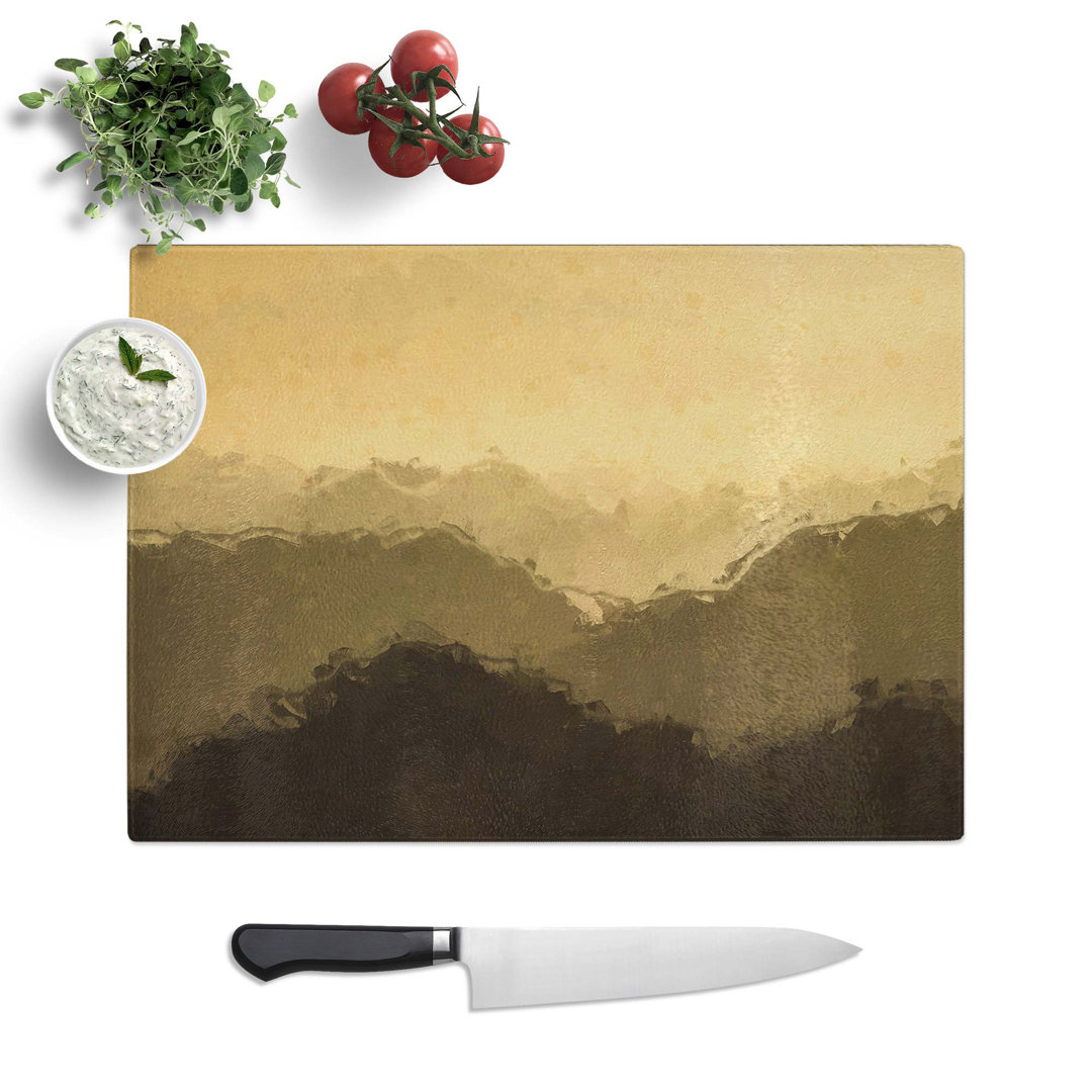 Glass Layers of Mountain in Abstract Chopping Board