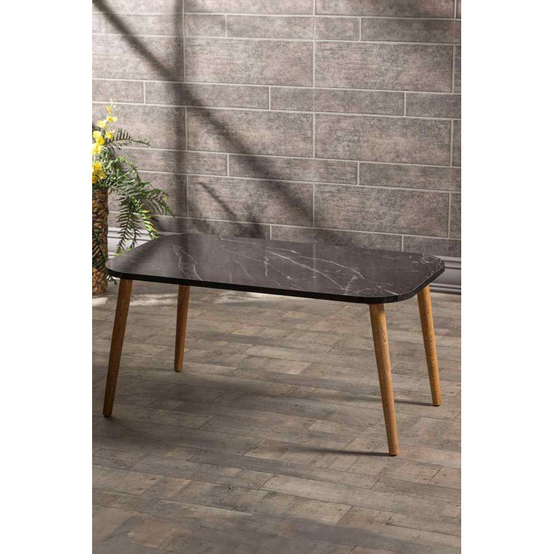 Tommy Four Leg Coffee Table, Black Marble