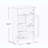 Bathroom Standing Storage Cabinet With 3 Drawers And 1 Door