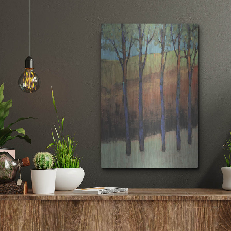 Art mural en métal «Glimmer in the Forest II» par Tim O'Toole, H 16 po x l 12 po