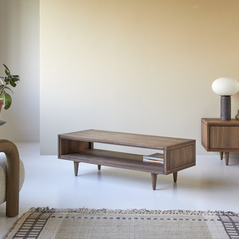 Jonàk Solid Wood Coffee Table, Brown Wood