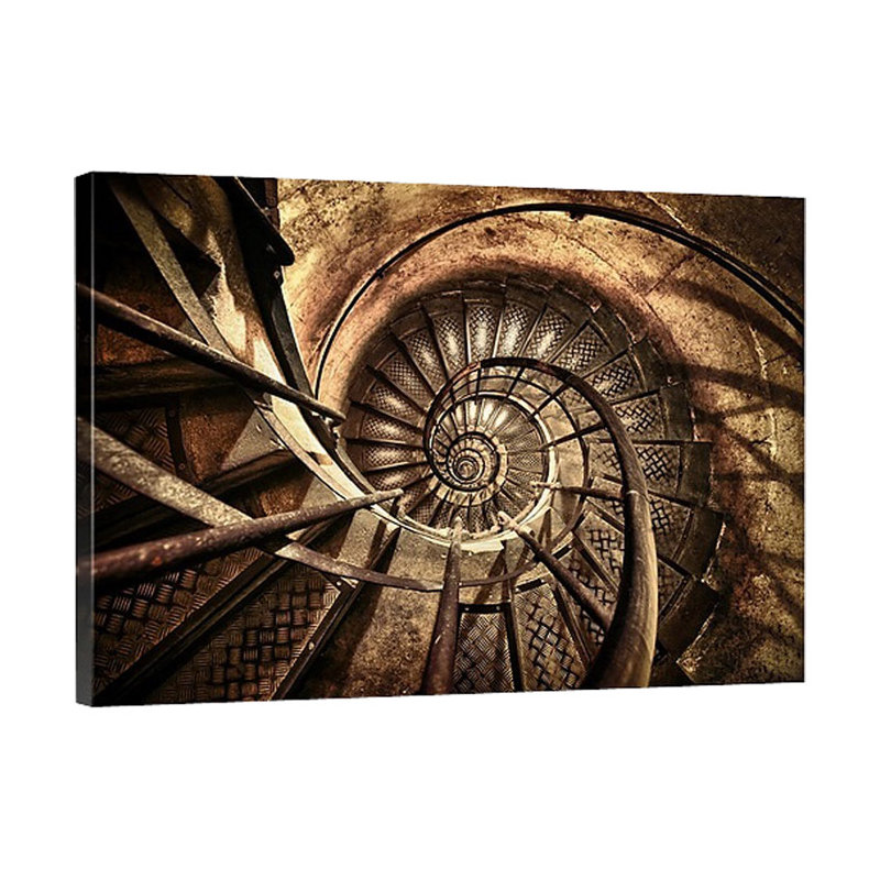 «Spiral Stairwell», impression, H 16 po x l 24 po x P 1,5 po, Toile