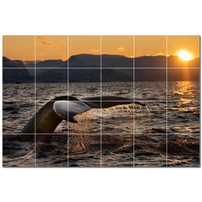 Carreau de céramique décorative 36 po x 24 po PT501185: 6 po x 6 po (ensemble de 24)