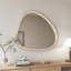 Miroir en bois massif 45 po Miroir mural asymétrique avec cadre en bois, miroir de grande taille, pour salon, chambre à coucher, salle de bain, couloir ou entrée-2045058549