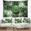 Tapisserie abstraite en paysage fractal vert exotiques-28498247