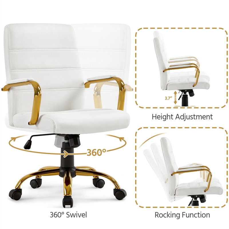 Willa Arlo™ Interiors Lineville Executive Chair, White