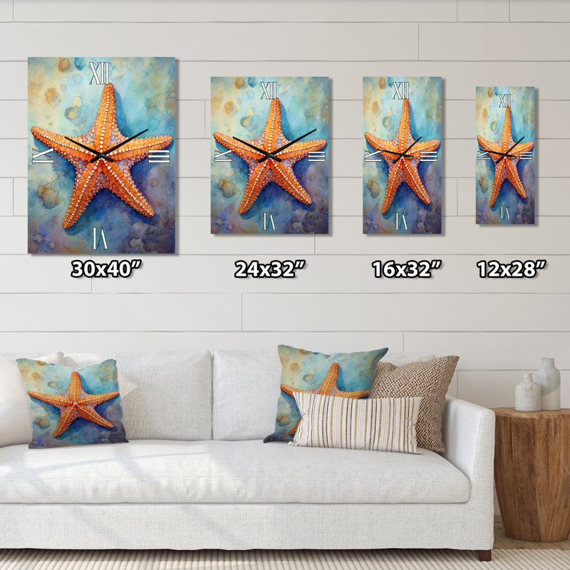 Horloge murale Spinny Starfish II, Petit