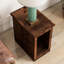 Table de chevet rustique 14 po, finition whisky vieilli, bois massif, sans assemblage, finition décorative de style chalet 14 po, style