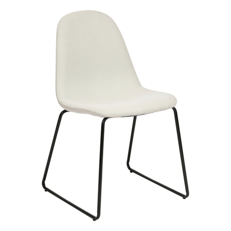Chaise de salle à manger rembourrée, Beige