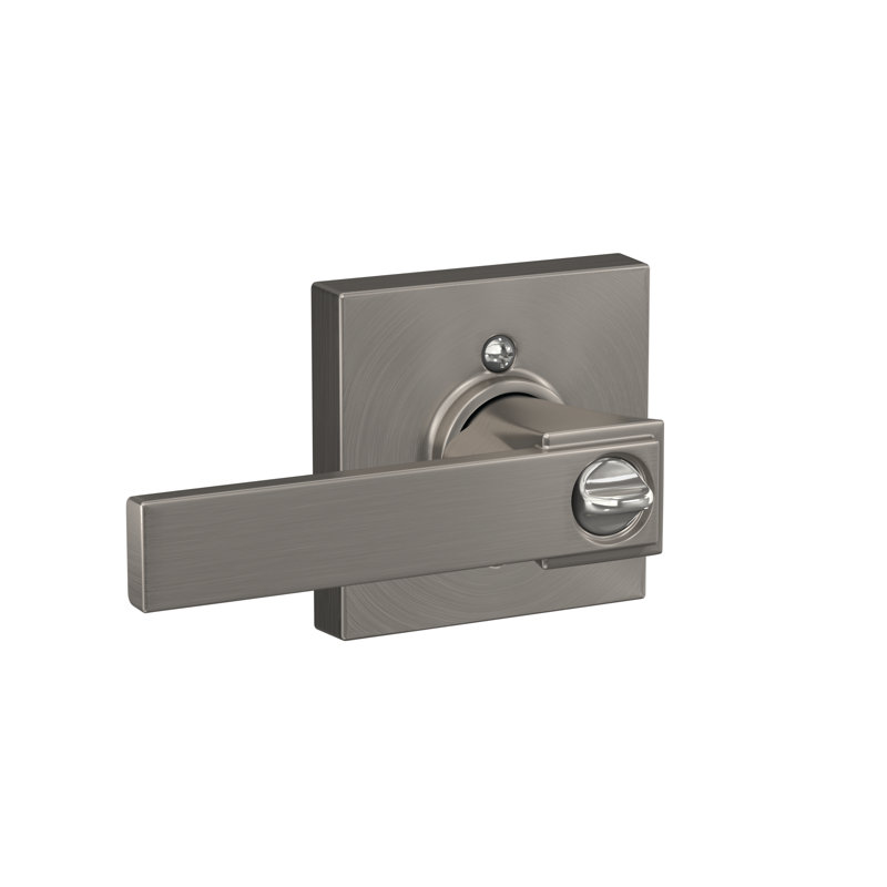 Northbrook Lever with Collins Trim Keyed Entry Lock, Satin Nickel, Keyed Alike, Yes