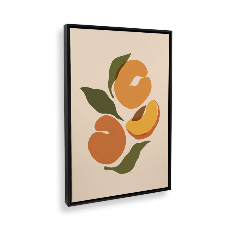 «Yellow Peaches» par Garima Dhawan, reproduction d'art sur toile, H 24 po x l 18 po, Impression encadrée sans passe-partout