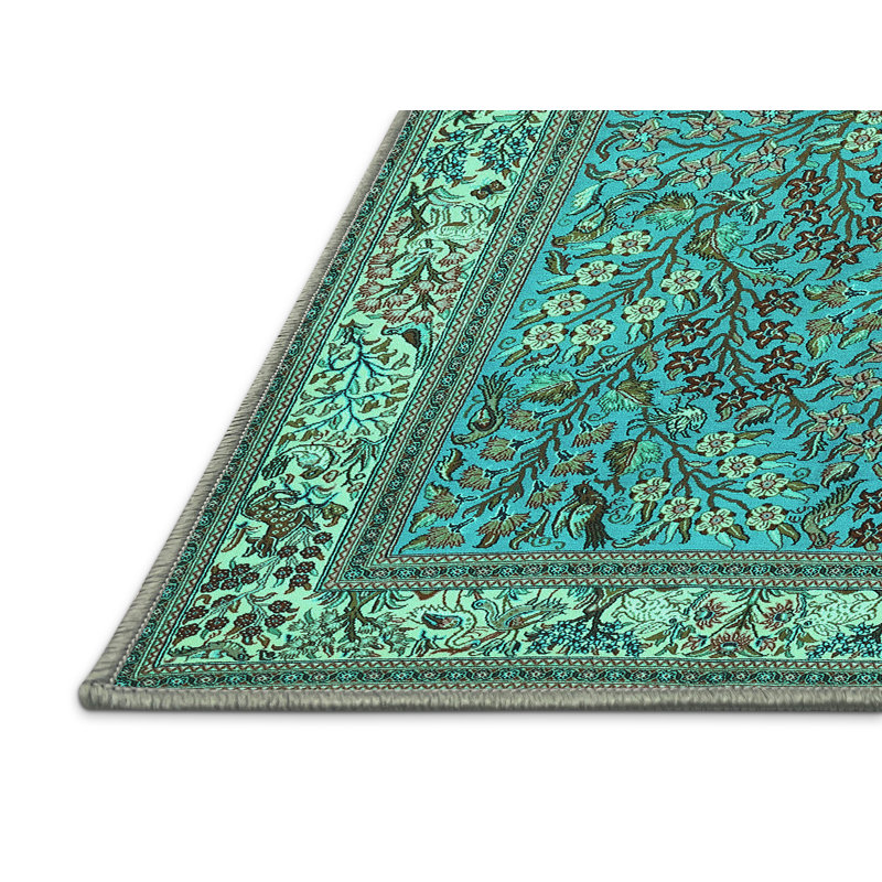 Lutvo Performance Floral Indoor Rug, Rectangle 8' x 10'