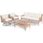 Ensemble de canapés de patio 4 pièces avec chaises pivotantes-1569436147-1569436146